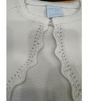 CHAQUETA CORTA RIBETEADA BLANCA 18M