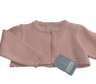 CHAQUETA CORTA RIBETEADA ROSA 12M