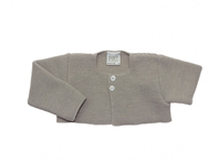 CHAQUETA CORTA PUNTO BOBO GRIS PLATA 12M