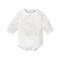 BODY PLUMETTI C/BEBE MANGA LARGA BLANCO 6M