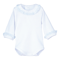 BODY MANGA LARGA CUELLO PUNTILLA CELESTE 18 M