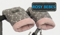 GUANTES PARA SILLA O COCHE 1156 GRIS/ROSA EMPOLVADO
