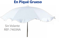 SOMBRILLA PIQUE GRUESO NAP CELESTE EMPOLVADO