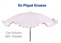 SOMBRILLA PIQUE GRUESO VOLANTE GRIS