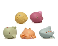 RED MUÑECOS DE BAÑO MARINOS 5 PIEZAS ANTIMOHO