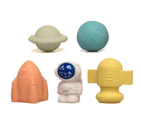 RED MUÑECOS DE BAÑO ESPACIO 5 PIEZAS ANTIMOHO