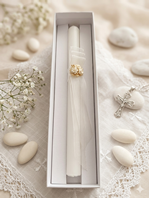 VELA BAUTIZO FLOR CON LAZO