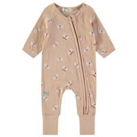 PELELE MANGA LARGA MARIPOSAS SALMON 6M