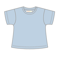 CAMISETA BASICA CELESTE 9M