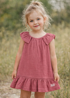 VESTIDO CON BRAGA FUCSIA 12M