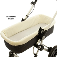 SABANA BAJERA CAPAZO PIQUE NIDO DE ABEJA CREMA