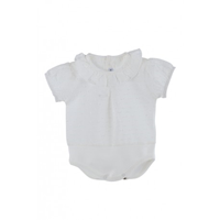 BODY CAMISA PLUMETI MANGA CORTA BLANCO 6M
