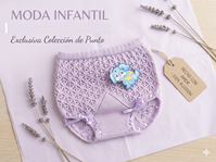 Cubrepañal de Punto Calado MORADO 6M