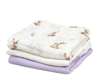 MUSELINA 70X70CMS BAMBU LAVANDA 3U