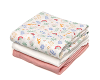 MUSELINA 70X70CMS BAMBU ROSA 3U