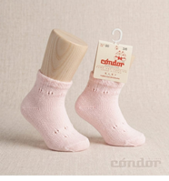 Calcetines bebé con puño calado ROSA 500 T00