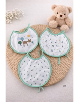 PACK 3 BABEROS REDONDO VERDE