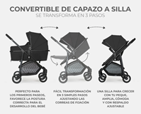 TRIO CONVERTIBLE BIARRITZ PIEDRA