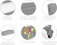 CUNA VIAJE SMOOTH BABY 2 NIV GRIS