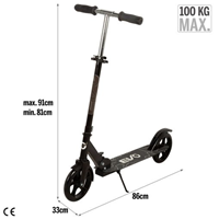 Patinete Dos Ruedas Plegable Urban Evo-Scooter Rueda 180Mm.