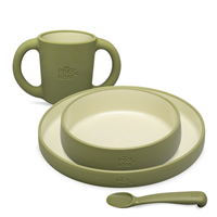 VAJILLA DE APRENDIZAJE VERDE OLIVA