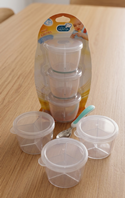 3 TARROS CON COMPARTIMENTOS 150 ML