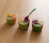3 TARROS CON COMPARTIMENTOS 150 ML