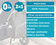 Bolso de maternidad Negro