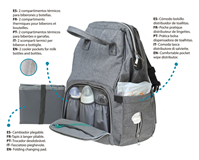 Bolso de maternidad  Gris