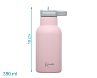 BOTELLA ROSA DE ACERO INOXIDABLE 350ML