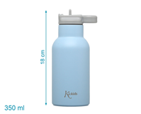 BOTELLA AZUL DE ACERO INOXIDABLE 350ML