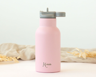 BOTELLA ROSA DE ACERO INOXIDABLE 350ML
