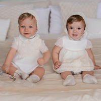 VESTIDO BRAGUITA GORRO BEBE BEIG 3M
