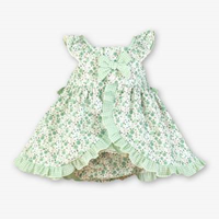VESTIDO BRAGUITA BEBE VERDE AGUA 1M