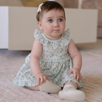 VESTIDO BRAGUITA BEBE VERDE AGUA 1M
