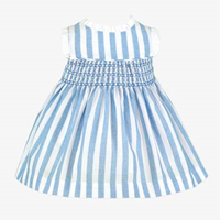 VESTIDO BRAGUITA BEBE AZUL 3M