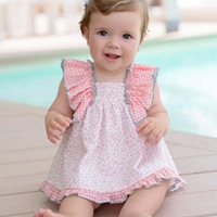 VESTIDO BRAGUITA BEBE ROSA PALO 3M