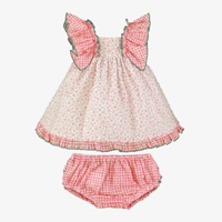 VESTIDO BRAGUITA BEBE ROSA PALO 3M