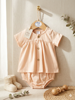 CONJUNTO BRAGA LUNARES CORAL 9M