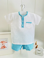 CONJ CAMISA CUADROS VICHY