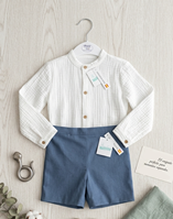 Conjunto Camisa de Muselina con Pantalon Corto Clásico 36M