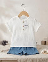 Conjunto Camisa con Pantalon indigo Clavel 24m