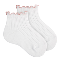 TOBILLEROS CANALE CON CURLING BCO ROSA T0