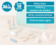 SET DENTISTA DE MADERA Montessori 28X23X5CMS 