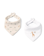 ESTUCHE BABERO BANDANA SAVANNA 2 UNID BLANCO/BEIGE
