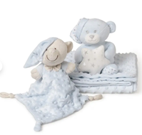 SET 3 PZS CASITA PELUCHE, MANTA Y DOU DOU AZUL
