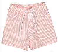 CONJUNTO CAMISETA SHORT RAYAS NARANJAS 18M