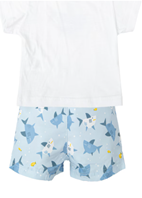 CONJUNTO CAMISETA BAÑADOR NIÑO TIBURON 6M