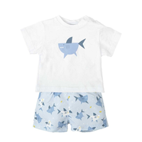 CONJUNTO CAMISETA BAÑADOR NIÑO TIBURON 6M