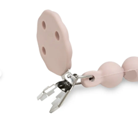 Chupetero Silicona Cadena Rosa Maquillaje